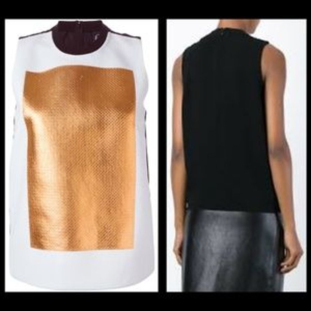 Alexander McQueen metallic paillettes blouse